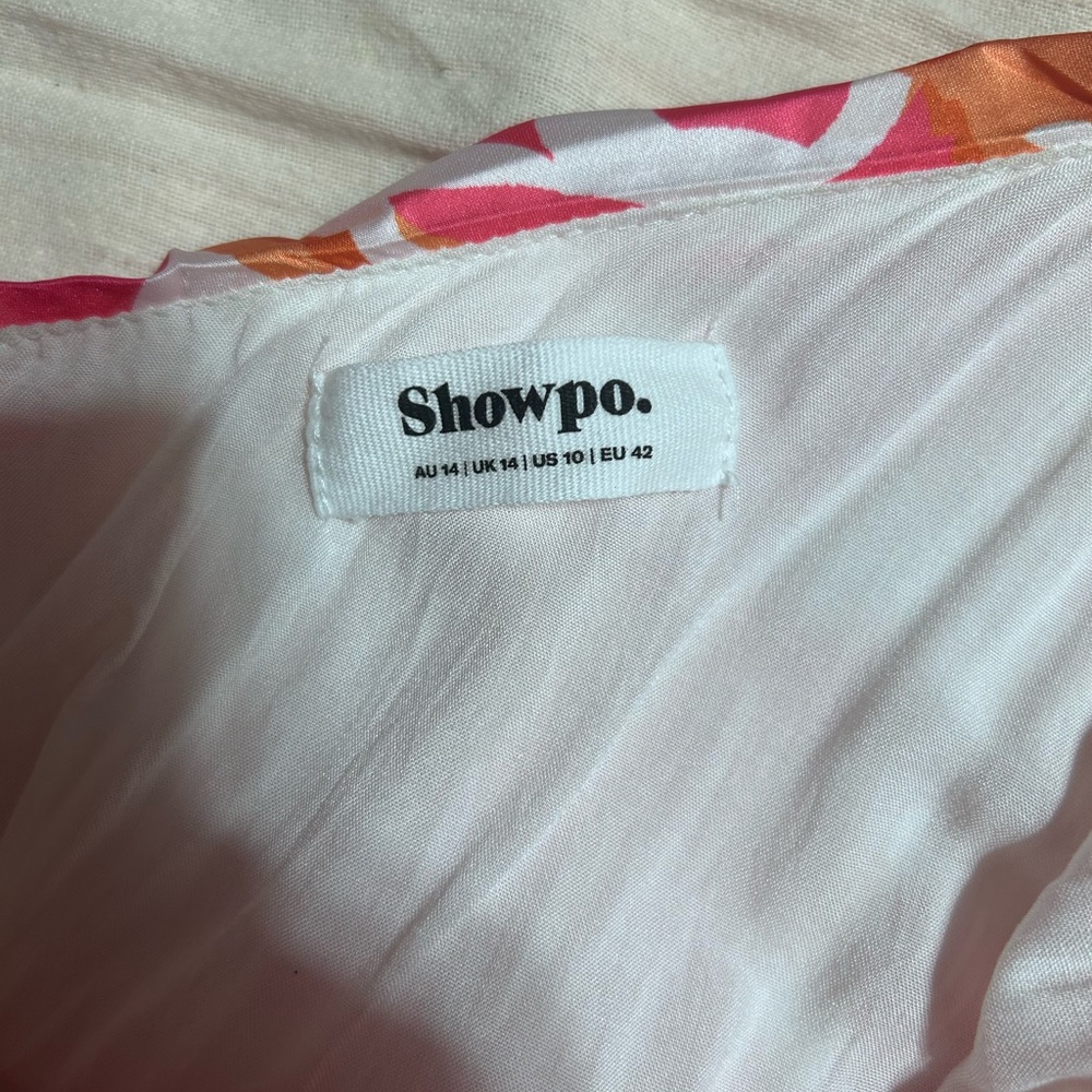 GEORGINE MIDI DRESS - ONE SHOULDER RUCHED TIERED DRESS IN PEONY BLOSSOM - Picture 5 of 5